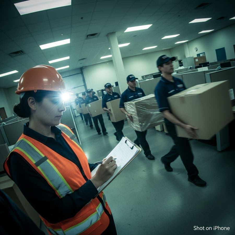 QSR food-safe protocol cleaning during overnight shift